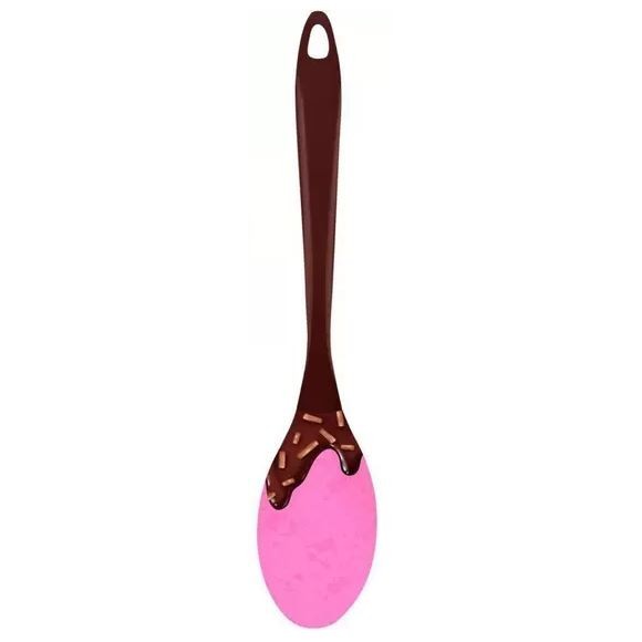 Colher de silicone caldas brigadeiro cabo acrilico 30cm - WELLMIX