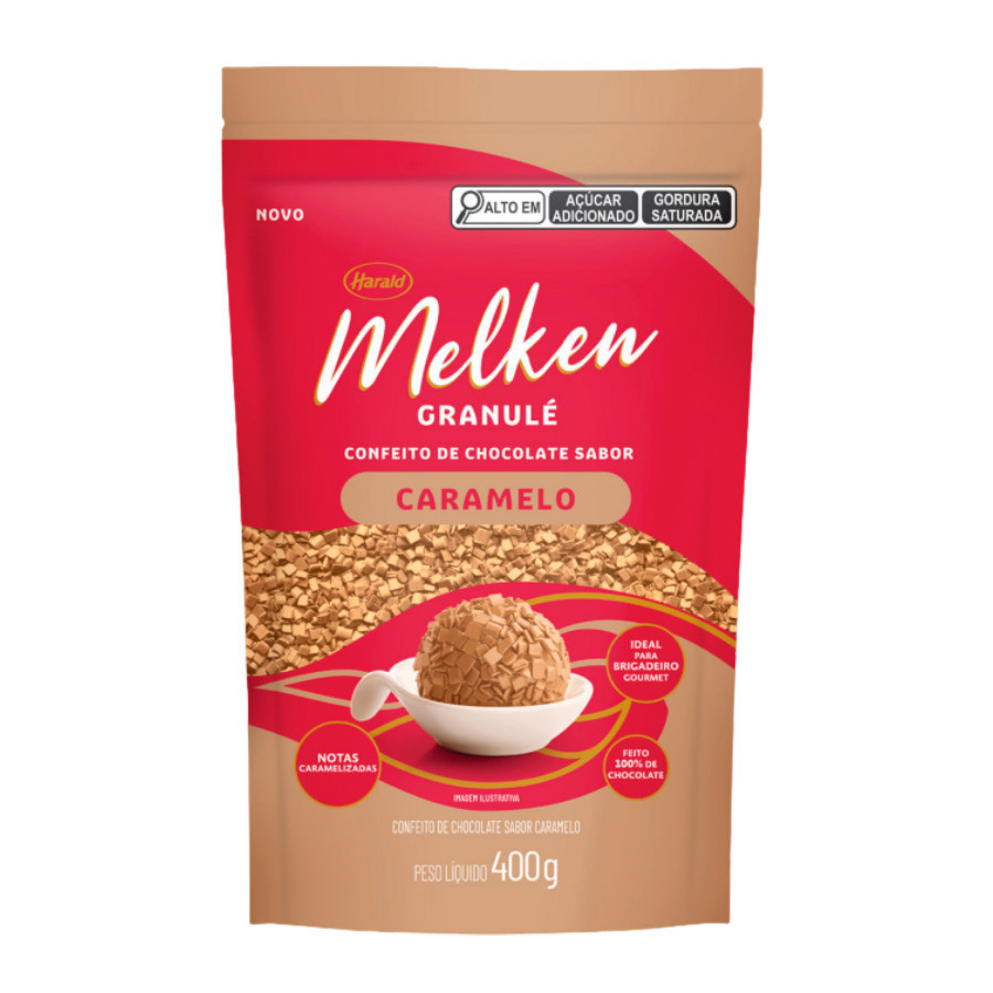 Granulé Chocolate Caramelo - Melken - 400g - 1 unidade - Harald - Rizzo