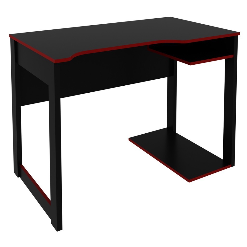 Detalhes do Quarto Gamer 4 Prateleiras Preto/Vermelho - Pnr Móveis
