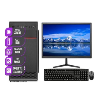 Computador Completo Mancer, Intel Core i5, 16GB De Ram, HD 500GB, Monitor 19 + Kit Teclado e Mouse em Oferta na Shopee