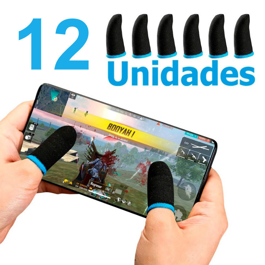 Kit Com 3 / 6 Par de Luva de Dedo Anti-Suor Para Celular Jogos Gamer FPS Free Fire Pubg Mobile em Oferta na Shopee