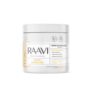 Creme Massagem Pré Pós Operatório Óleo Essencial Raavi 500g em Oferta na Shopee