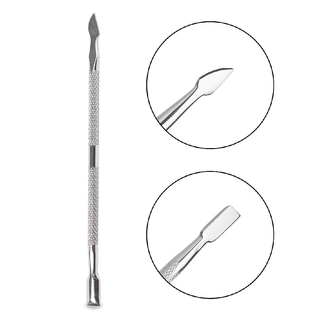 Espátula Duas Pontas Cutícula Unhas Manicure Aço Inoxidável Manicure Podóloga Pedicure
