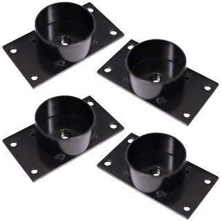 Kit 4 Chapinhas Chapa Reta com Tubo Fixação Pés Palito Rosca 5/16 Preto G59 em Oferta na Shopee