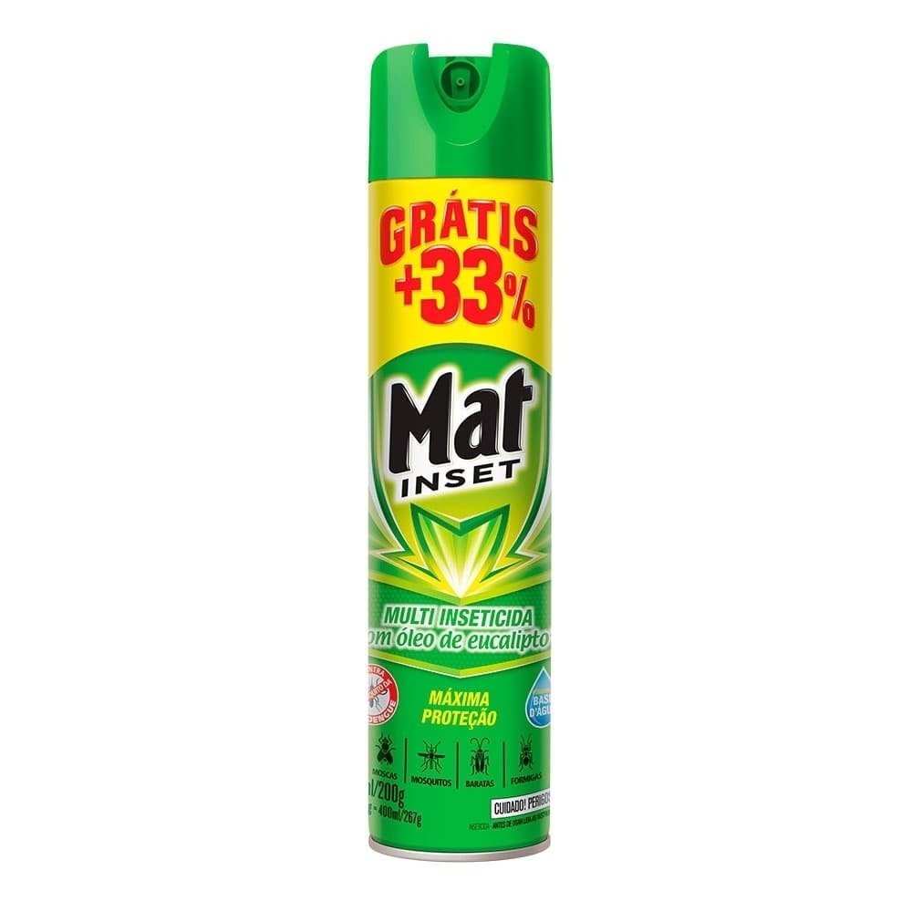 Inseticida Aerosol Mat Inset Mult Eucalipto 400ml - Embalagem com 12 Unidades - Home & Living