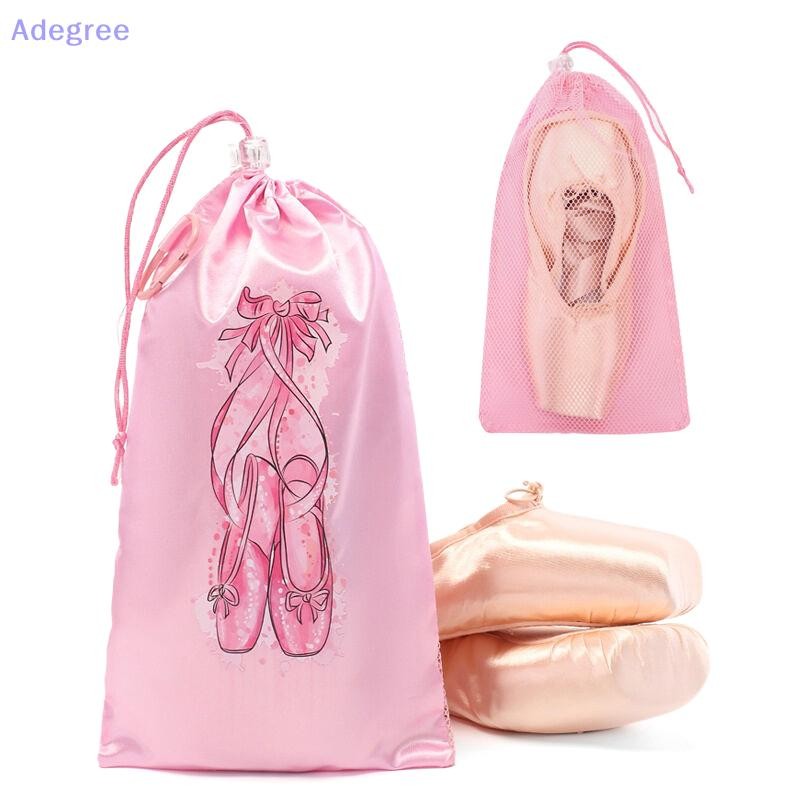 Adegree Bolsa De Sapato De Dança De Malha Respirável Com Cordão , 60-100 Personagens Novos