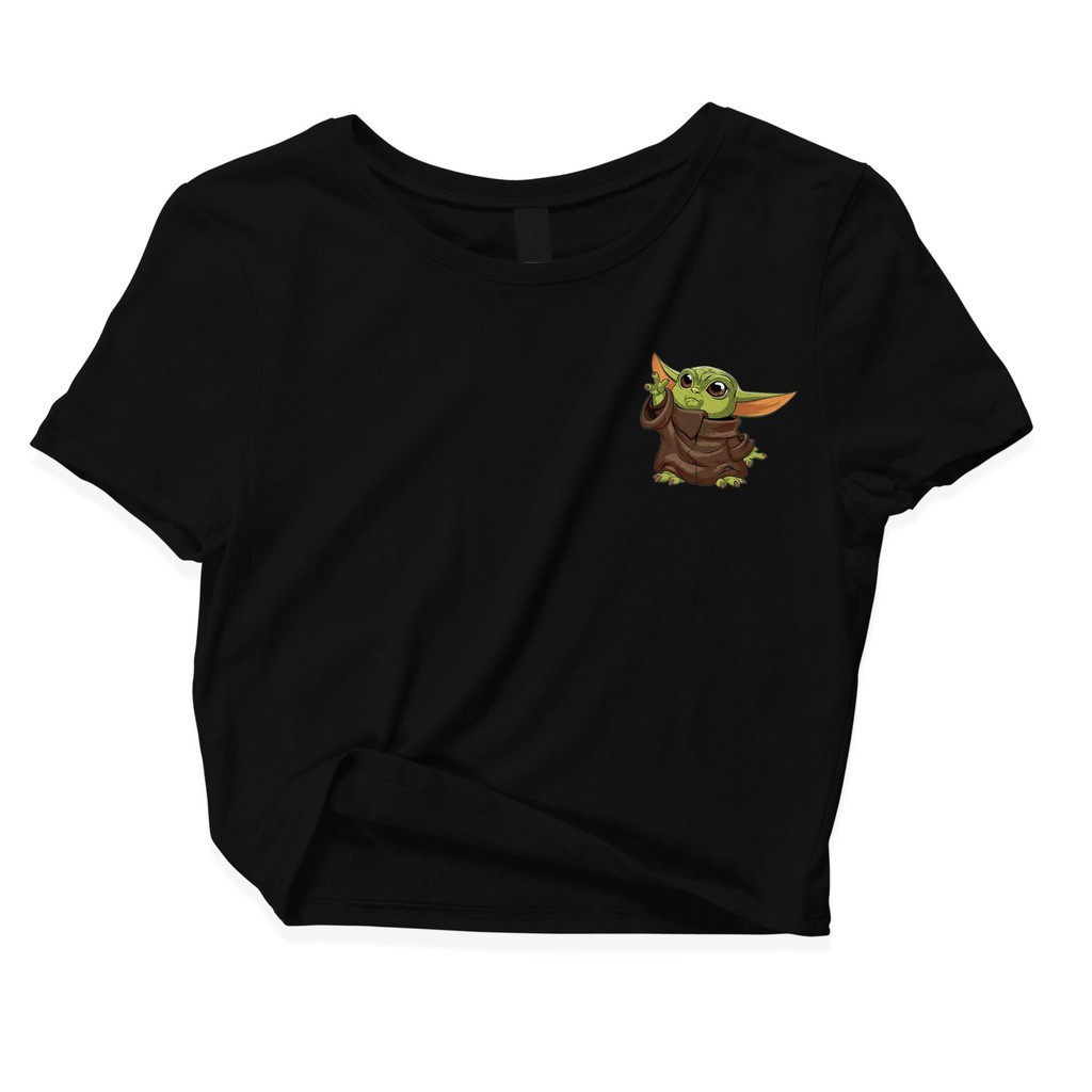 Camiseta Camisa Cropped Personagem Baby Yoda Star Wars Fofo Filme TumblrMAYC