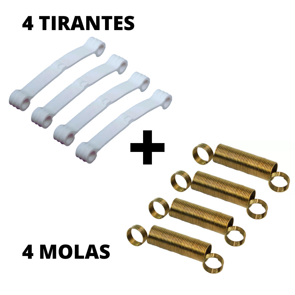 Kit com 4 Molas e 4 Tirantes