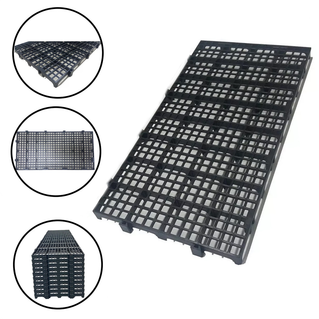 Kit 40 Estrado Piso Pallet Plástico Resistente 25x50 Paletes Preto (área de 5 m2)