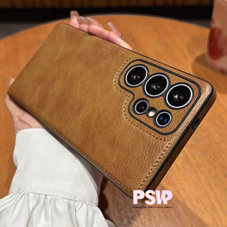 Luxo Vintage Caso De Couro Do Plutônio Para Samsung S25 Ultra S24 Plus S23 S22 S23Ultra À Prova De Choque Macio Pára-Cho em Oferta na Shopee