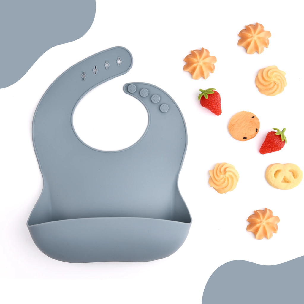 Babador Com Bolso pega Cata Migalhas Infantil/ Bebê De Silicone Impermeável Ajustável