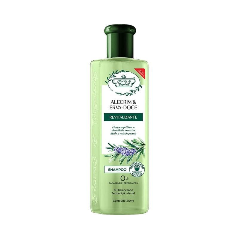 Shampoo Flores e Vegetais Alecrim e Erva-Doce Revitalizante 310ml em Oferta na Shopee