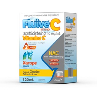 Fluive C Imuno 40mg Sabor Morango 120ml em Oferta na Shopee
