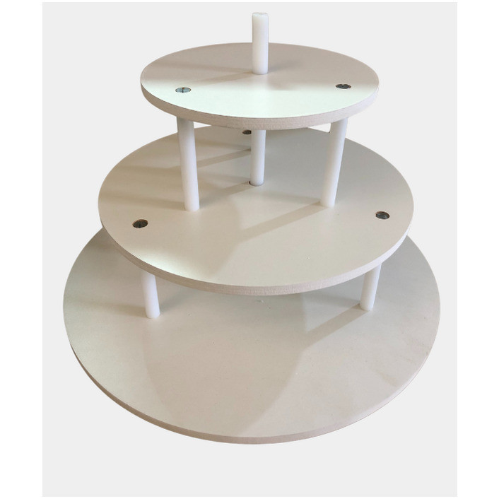 Jg suporte bolo furo central Red 3 andares banquinho Base 30cm 15/20cm mdf
