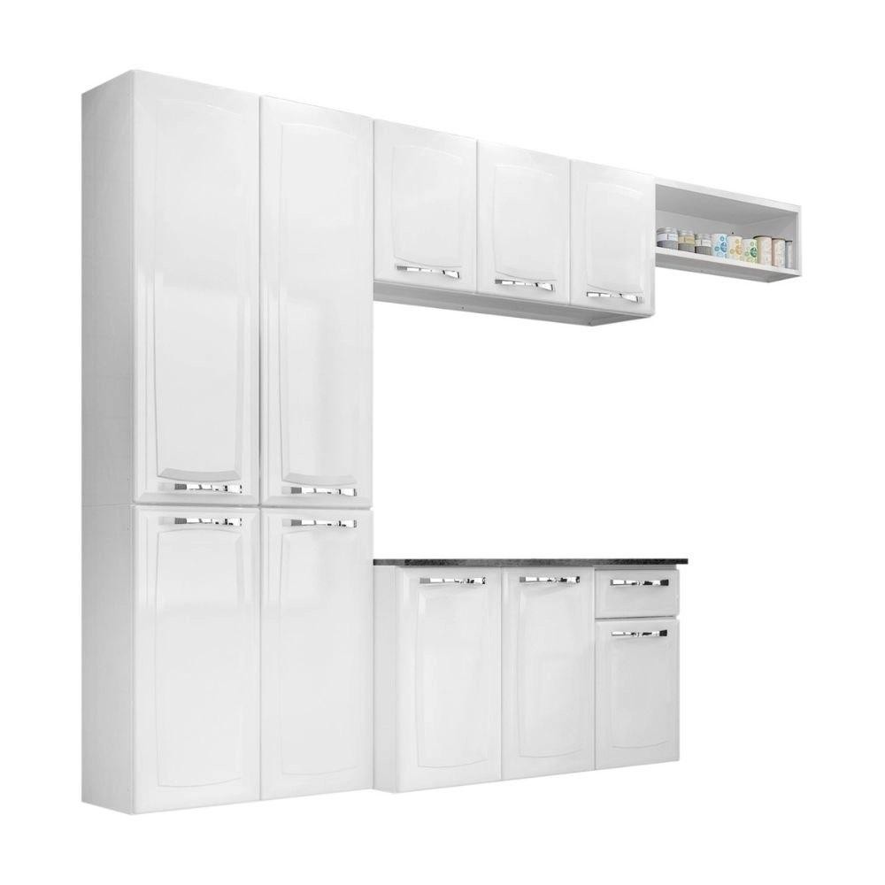 Cozinha Completa Itatiaia Amanda 4 Peças Com Paneleiro Duplo Armário Aéreo e Balcão Branco
 em Oferta na Shopee