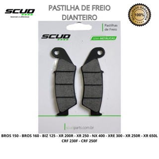 Pastilha Freio Dianteiro Bros 150 Biz 125 Xr 250 Nx 400 Xre 300 Crf 250 - SCUD em Oferta na Shopee