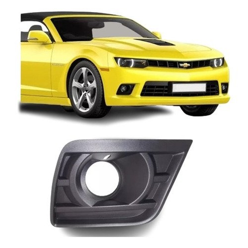 Grade Moldura Milha Chevrolet Camaro 2014 A 2016 Com Auxiliar Lado Direito