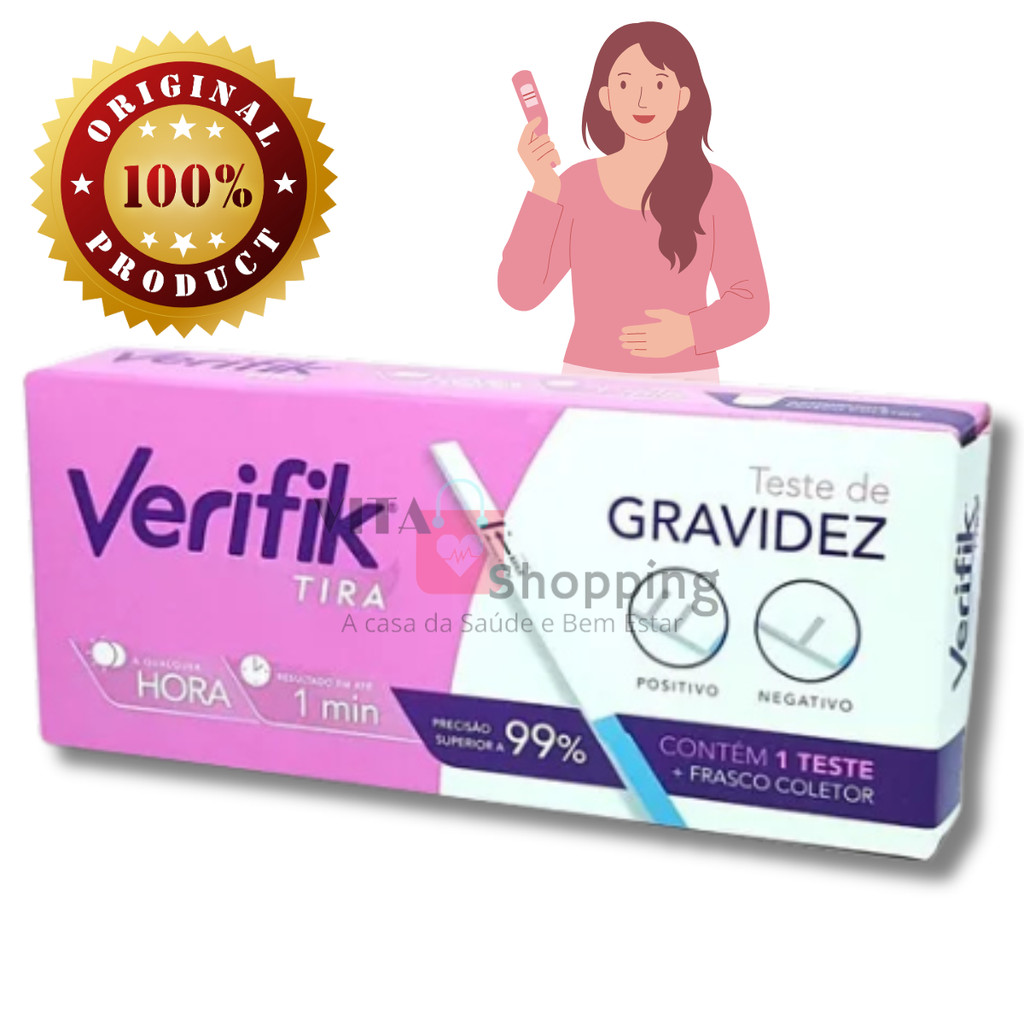 Teste de Gravidez Verifik - 99,9% de precisão - em 1 min