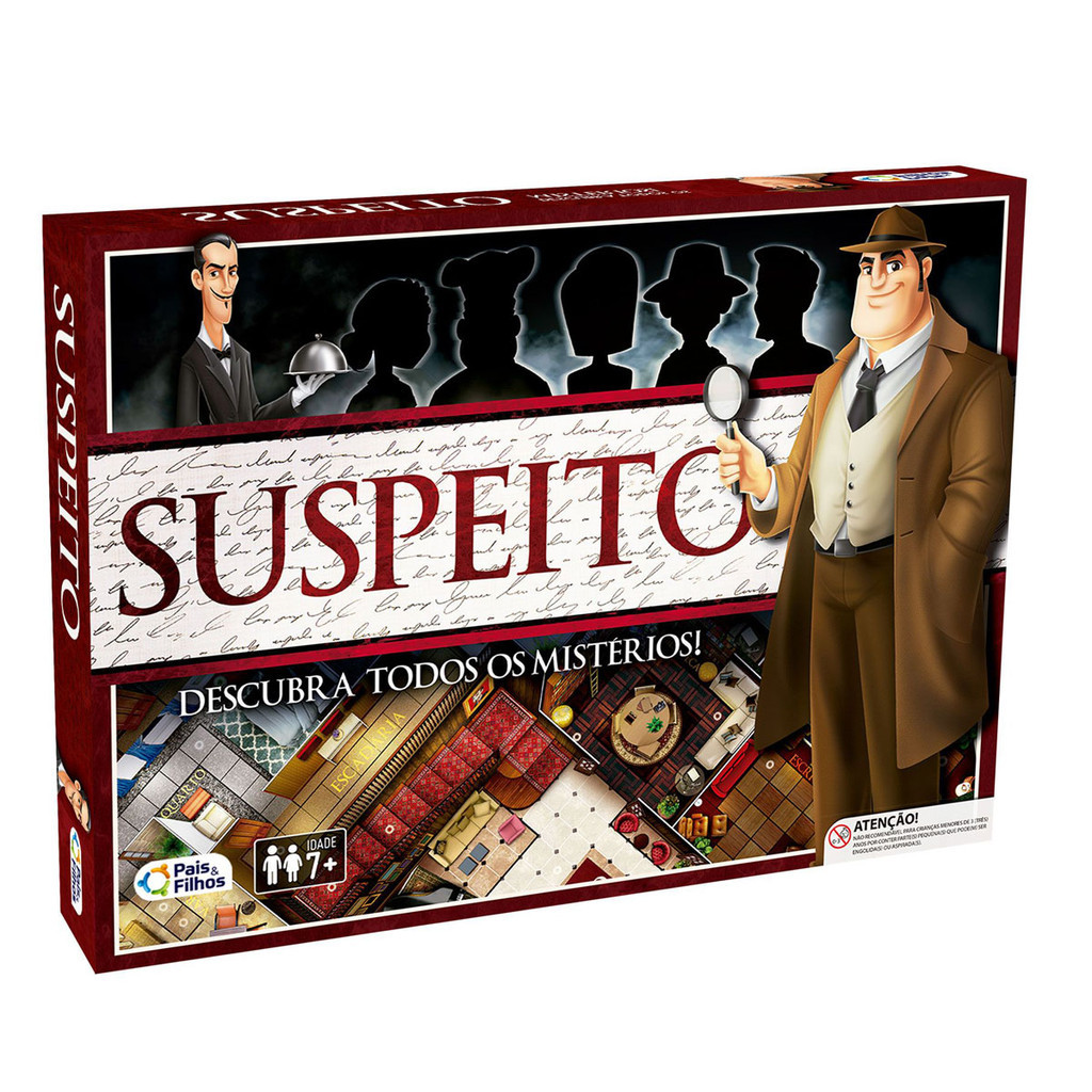 Jogo Suspeito Divertido para Criança 7 anos ou mais Detetive Suspeito Tabuleiro Pais e Filhos