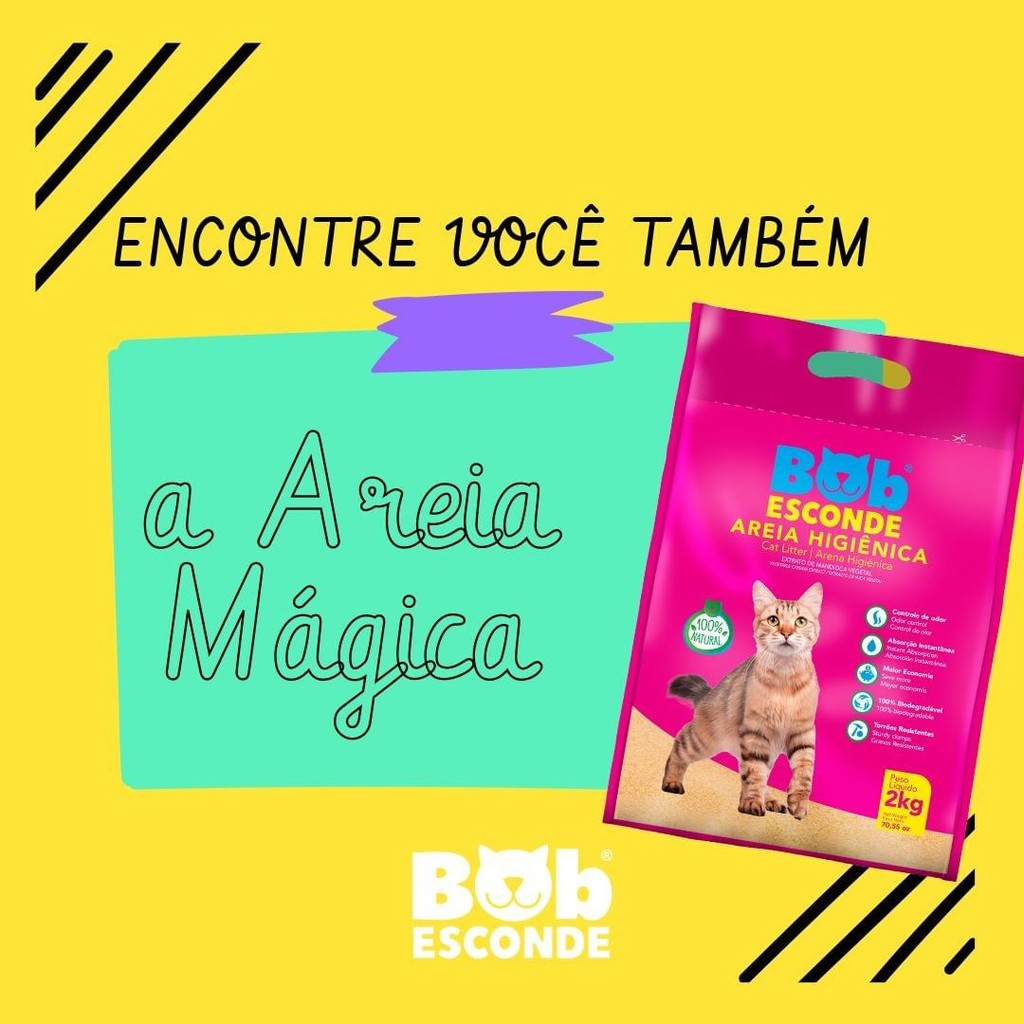 Areia Higienica Bob Esconde Extrato de Mandioca 4kg