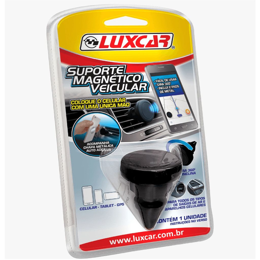 Suporte Veicular Celular Magnetico Saida De Ar 360  Luxcar