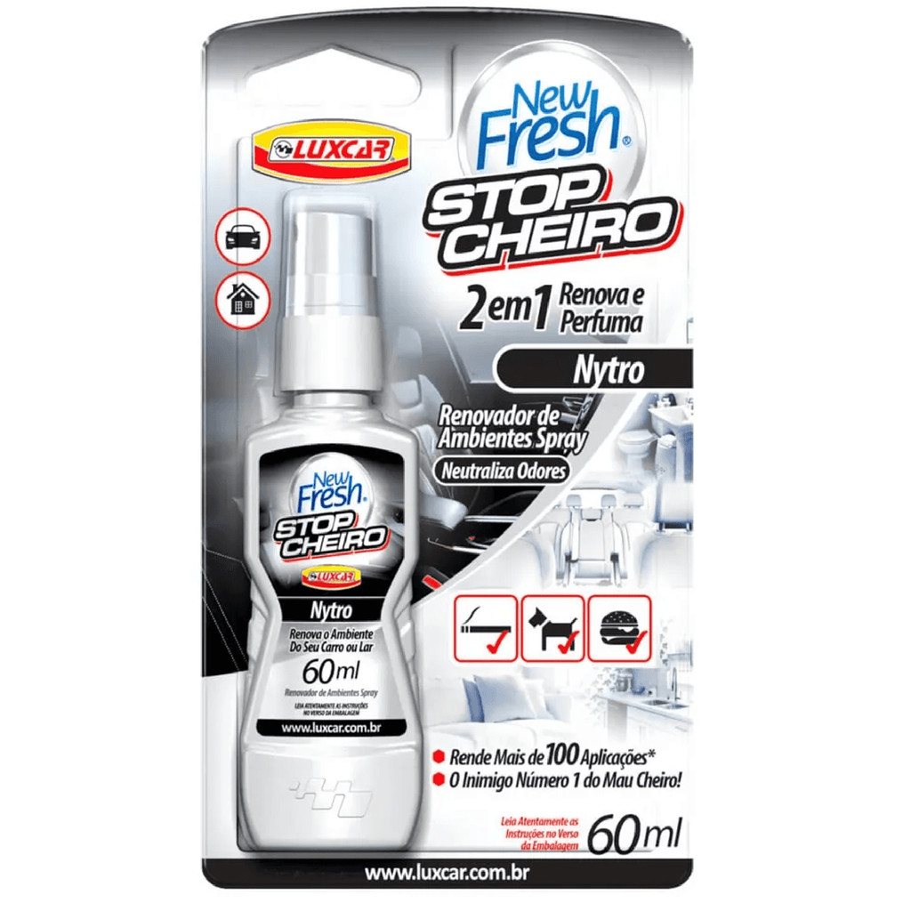 Cheirinho Stop Cheiro Carro Novo Nytro Spray Luxcar 60 Ml