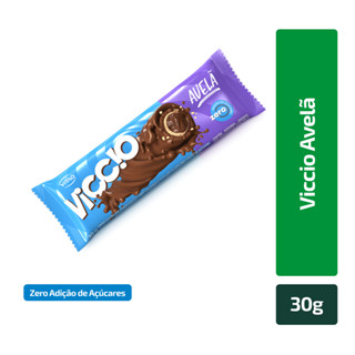 Kit 10 Un Rolinho Chocolate Avelã Zero Açúcar Viccio 30G
