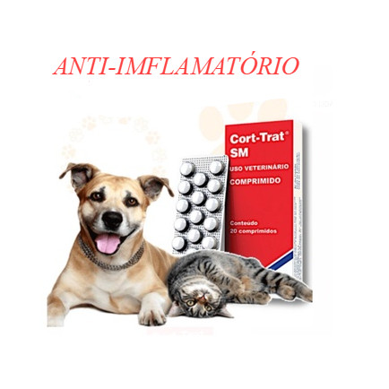 Cort-Trat SM 20 Comprimidos Para Cães e Gatos.