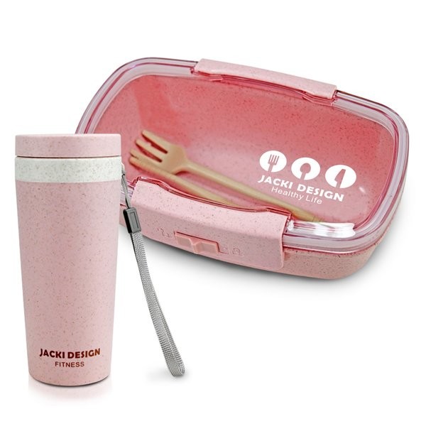 Conjunto Pote Marmita Ecológica 650ml e Copo térmico com Tampa 300ml Lifestyle - Jacki Design - Home & Living