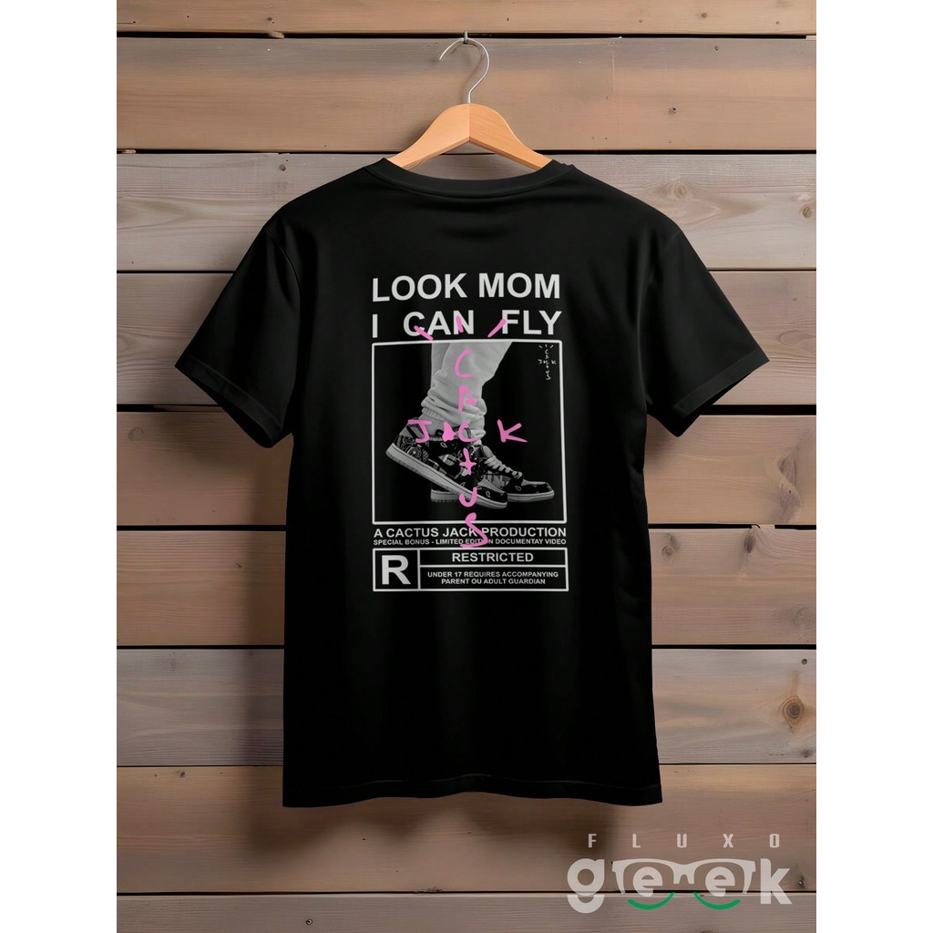 Camiseta Camisa Travis Trap Look mom i can fly