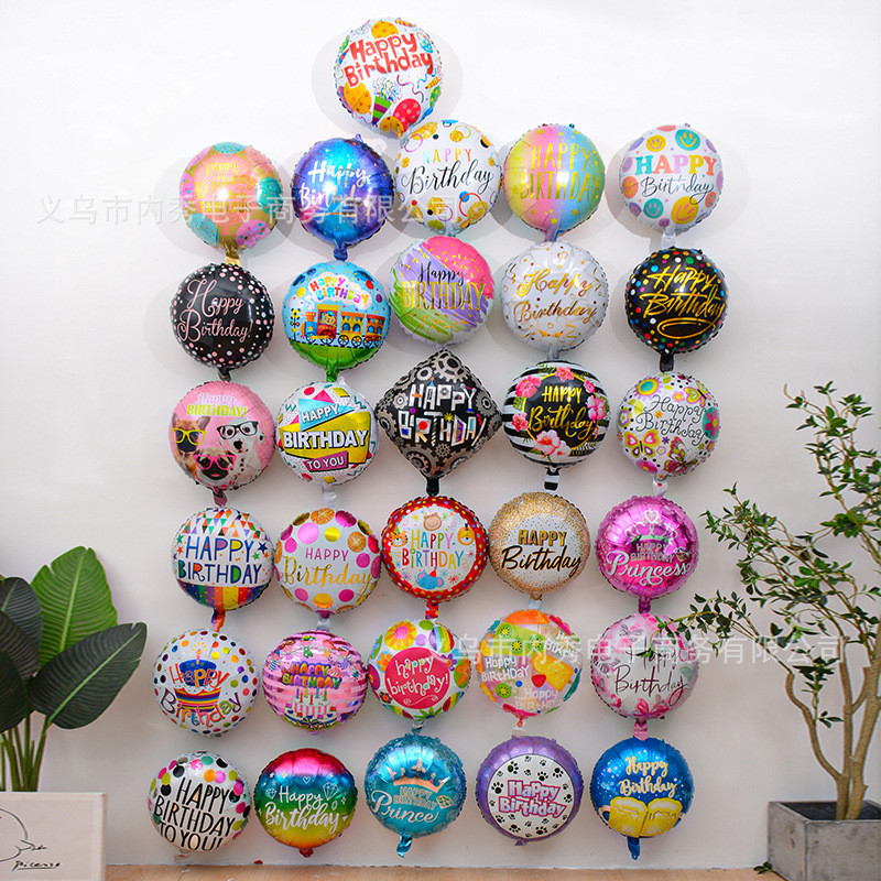 Balão de feliz aniversário FELIZ ANIVERSÁRIO Balão de filme de alumínio Decoração de festa de aniversário