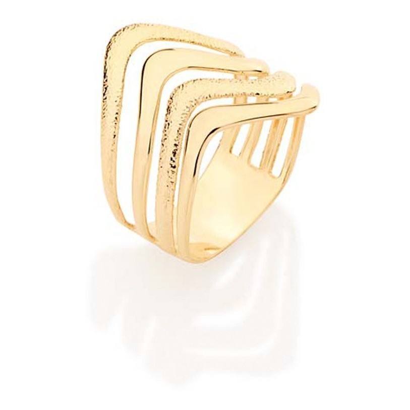 Anel Ondulados, Trabalhados E  Granitados Rommanel 510831a em Oferta na Shopee