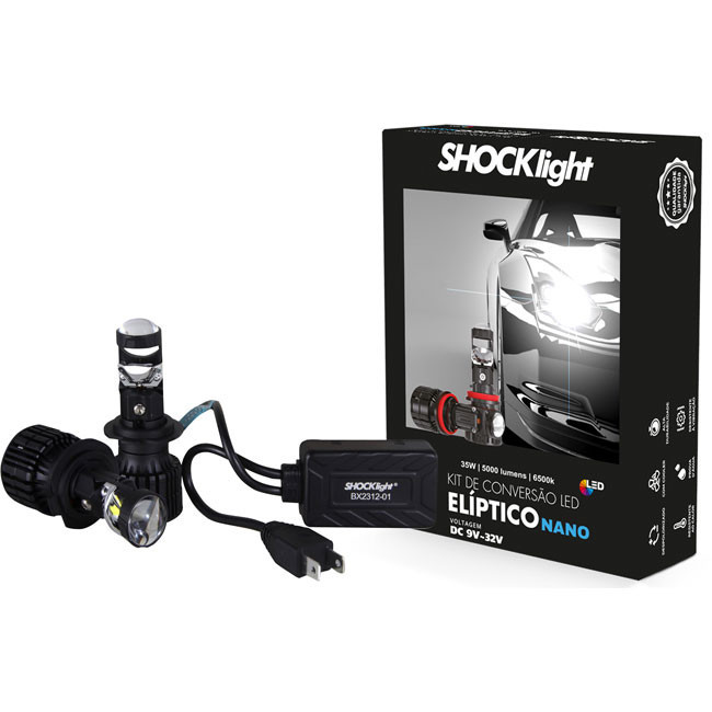 Farol Led Lampada Nano H7 Projetor Canhão Facil Instalaçao - Spare Parts and Accessories for Vehicles