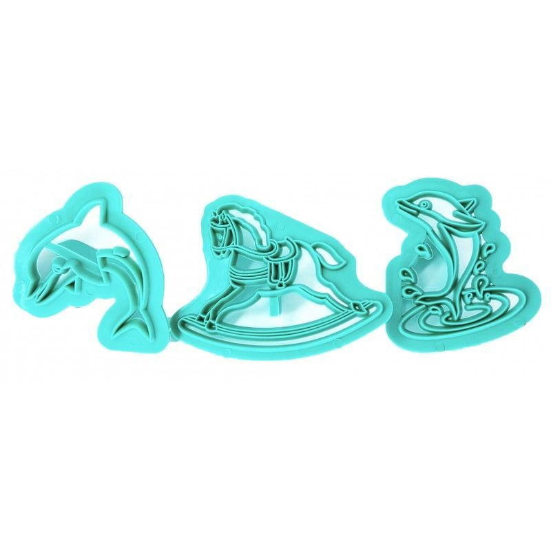 Carimbo Marcador Golfinho Cavalinho Artigo de Confeitaria Pasta Americana Biscuit Massas - C3368