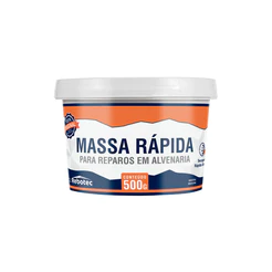 Massa Rápida Para Alvenaria 500g Rebotec - Reparo Seca 30min