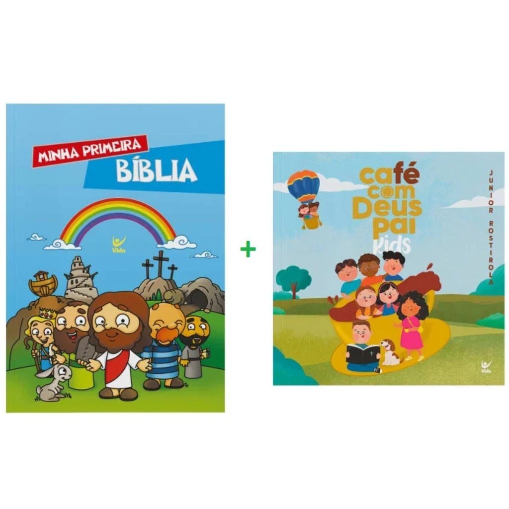 Kit 2 Livros | Minha Primeira Bíblia + Café com Deus Pai Kids