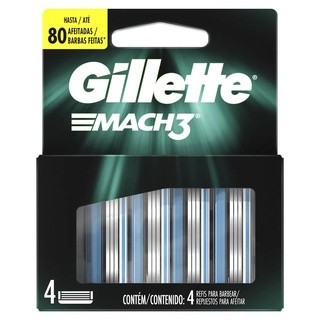 Carga Gillette Mach3 C/4 Sensitive ou Normal ou Turbo