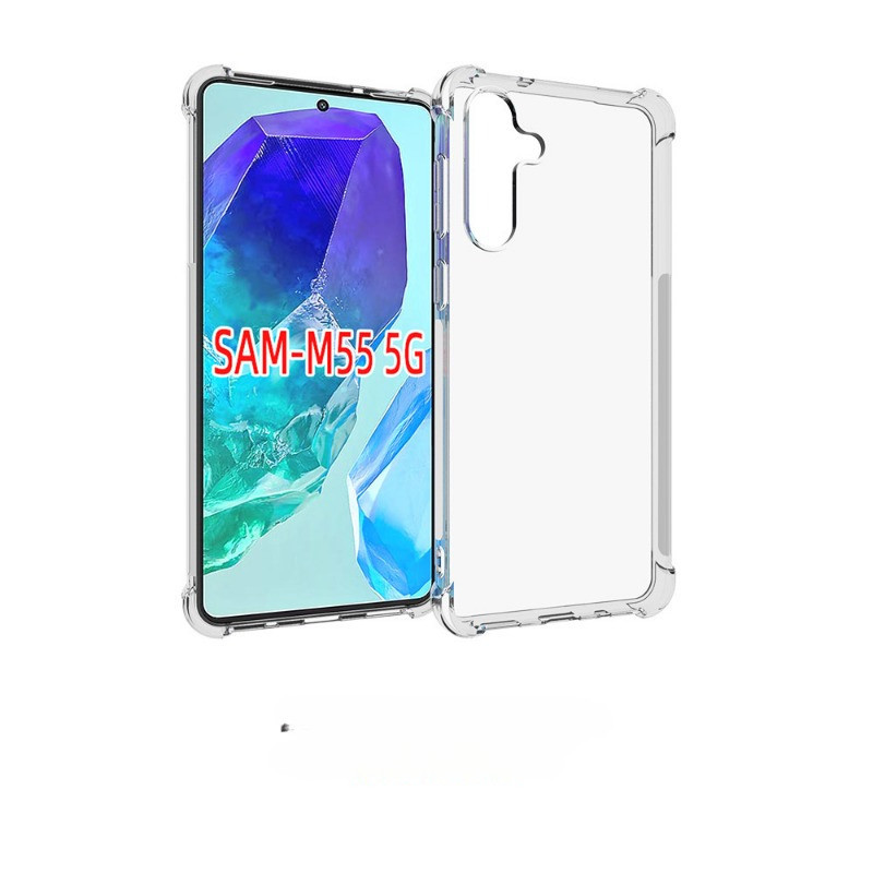 Para Samsung Galaxy C55 M55 M35 M55 A35 A55 5G Caixa De Telefone Transparente De Luxo Quatro Cantos Airbag À Prova De Choque Capa Protetora Da Lente