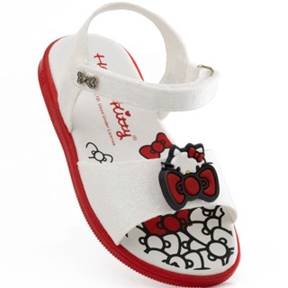 Sandália Infantil Hello Kitty baby by WorldColors - Branco/vermelho em Oferta na Shopee