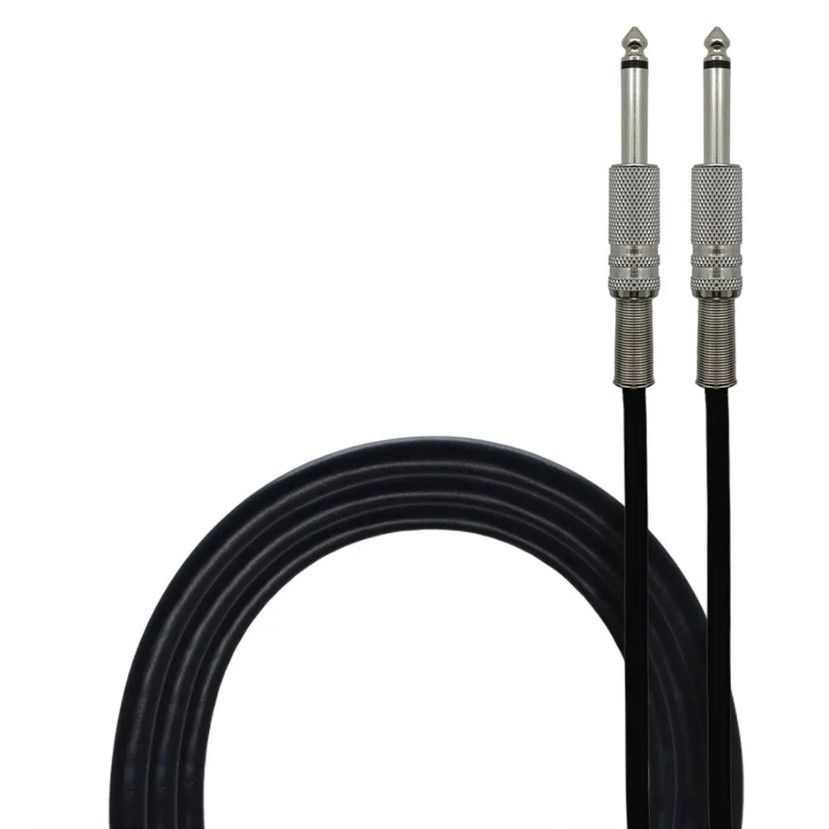 Cabo P10 Para P10 Estereo Profissional - Preto 1.5 Metros