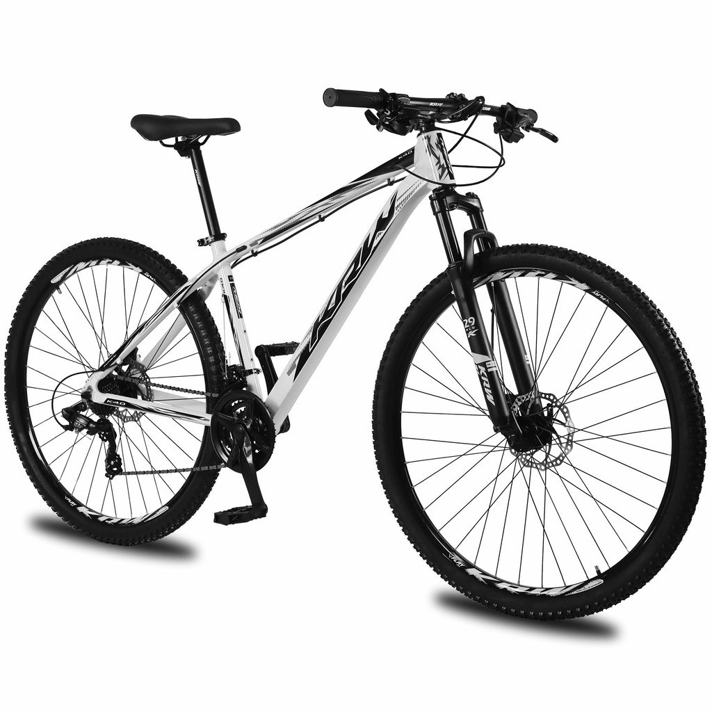 Bicicleta aro 29 KRW Alumínio 24 Vel Freio Hidráulico a Disco Suspensão dianteira Mountain Bike KR2 em Oferta na Shopee