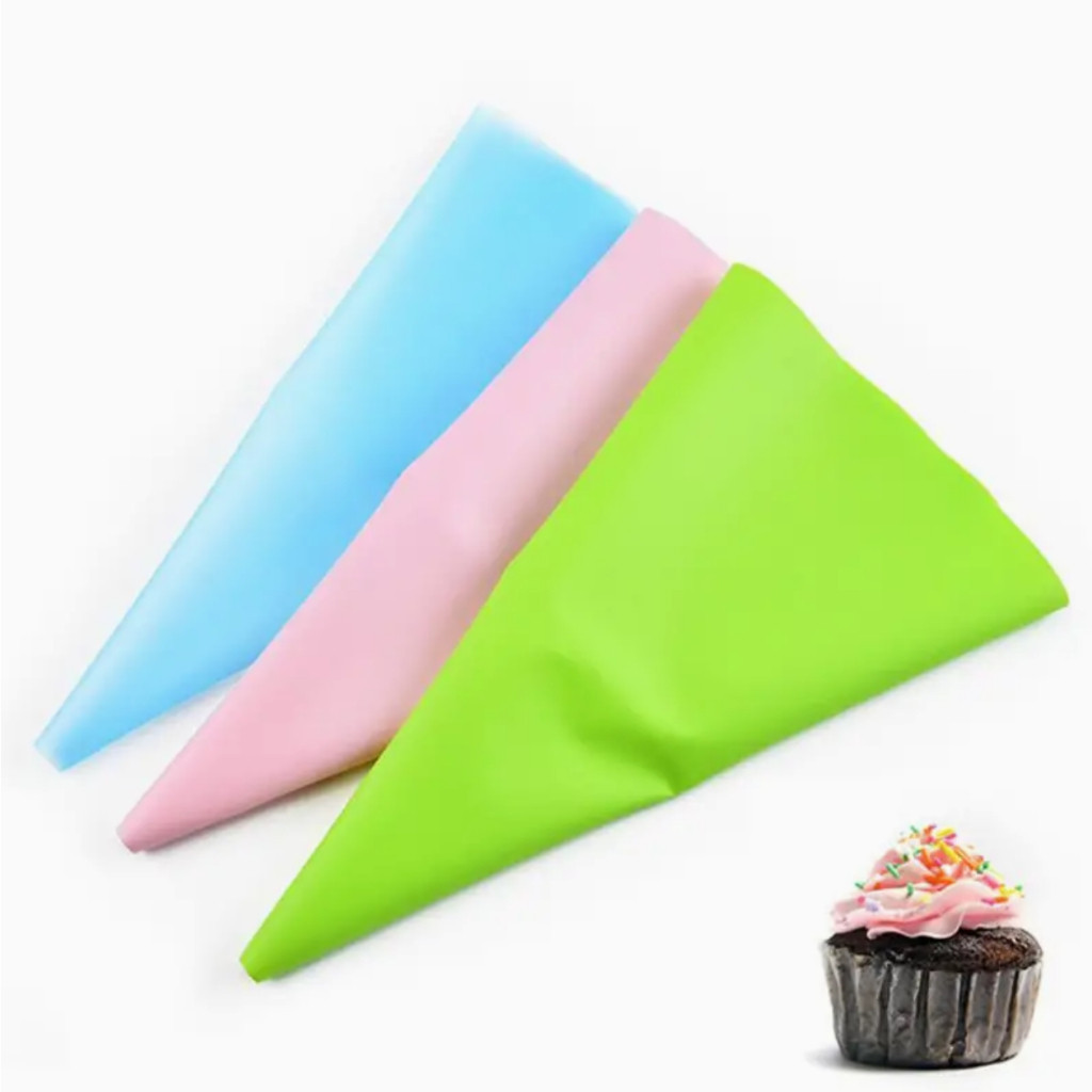 Saco para Confeitar de Silicone Reutilizável Confeitaria Confeiteiro Cozinha Decoração Cupcake Bolo