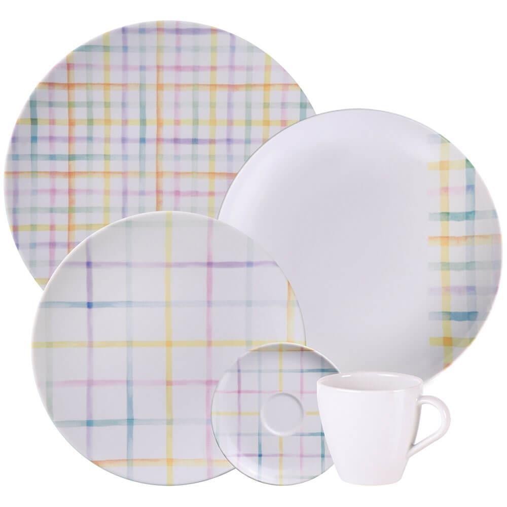 Aparelho de Jantar Tramontina Sweet Color em Porcelana Decorada 20 Peças 96589058