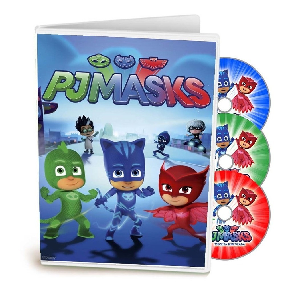 Dvd Pj Mask 56 Episódios Volume 1 2 3 - 3 Dvd