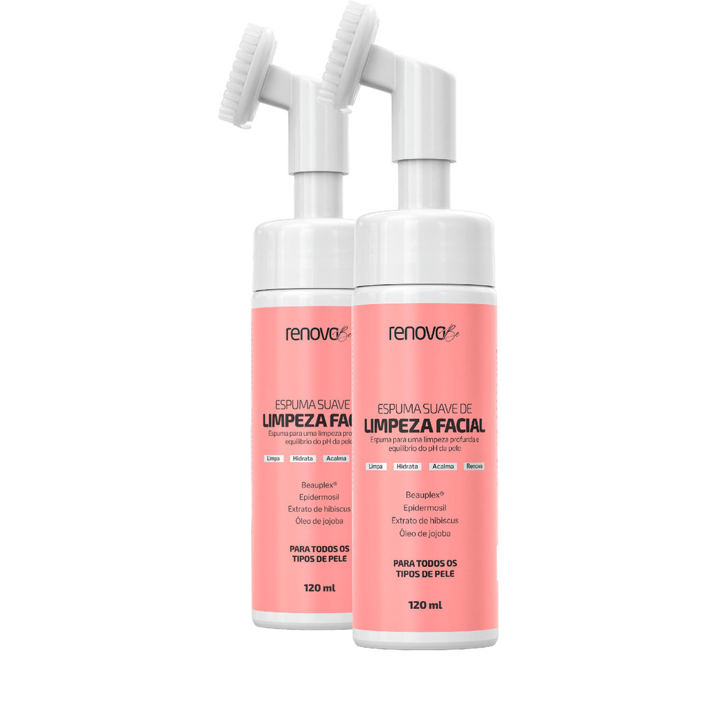 Kit 2 Potes - Mousse Espuma De Limpeza Facial - Renova Be - Beauty
