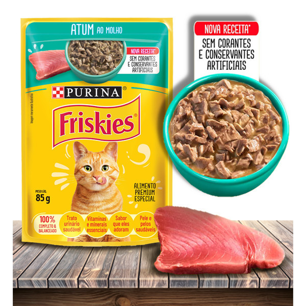 Ração Umida Nestle Purina Friskies Atum Ao Molho Gatos Adultos - Comprar com Melhor Preço em Essenciais para Culinária