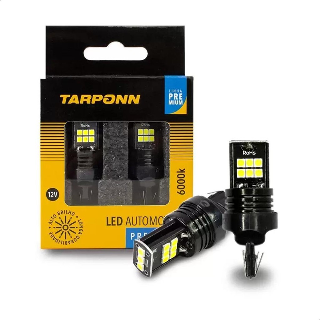 Lâmpada Led Tarponn T20 7040 15Leds SMD Canbus Premium 6000k