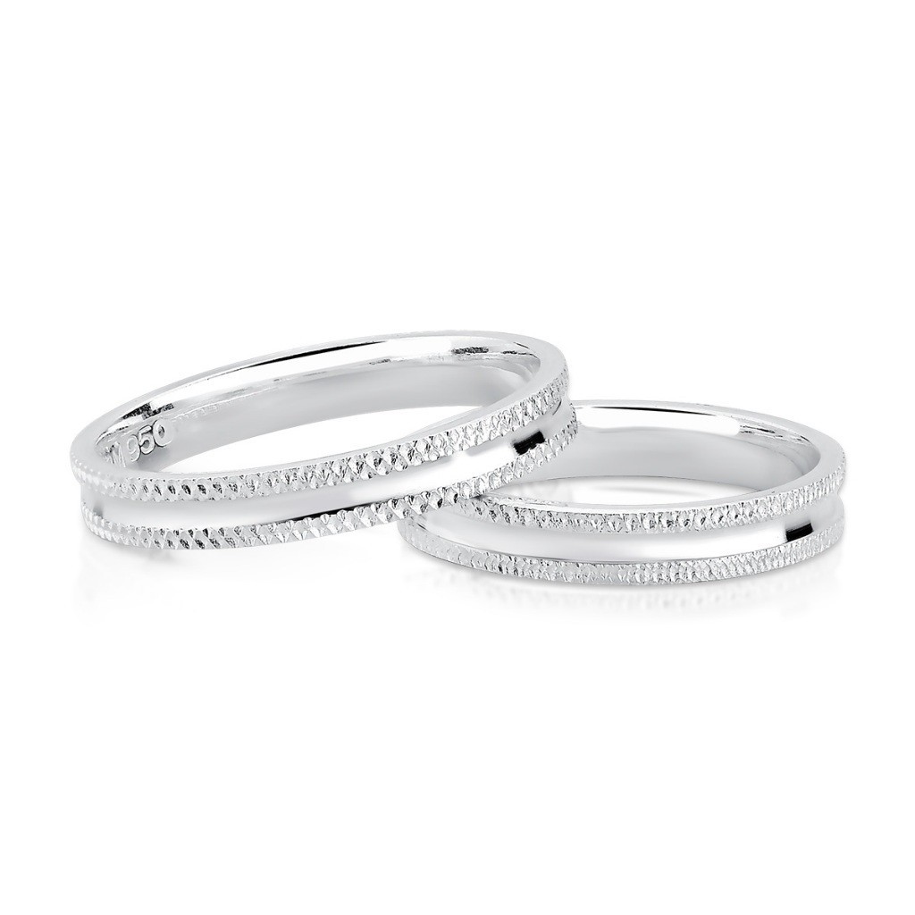 Par de Alianças de Compromisso em Prata 925 Detalhada 3mm + Caixinha em Oferta na Shopee