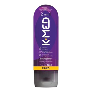 KMED 2 EM 1 GEL DE MASSAGEM E LUBRIFICANTE ÍNTIMO COM 200ML em Oferta na Shopee