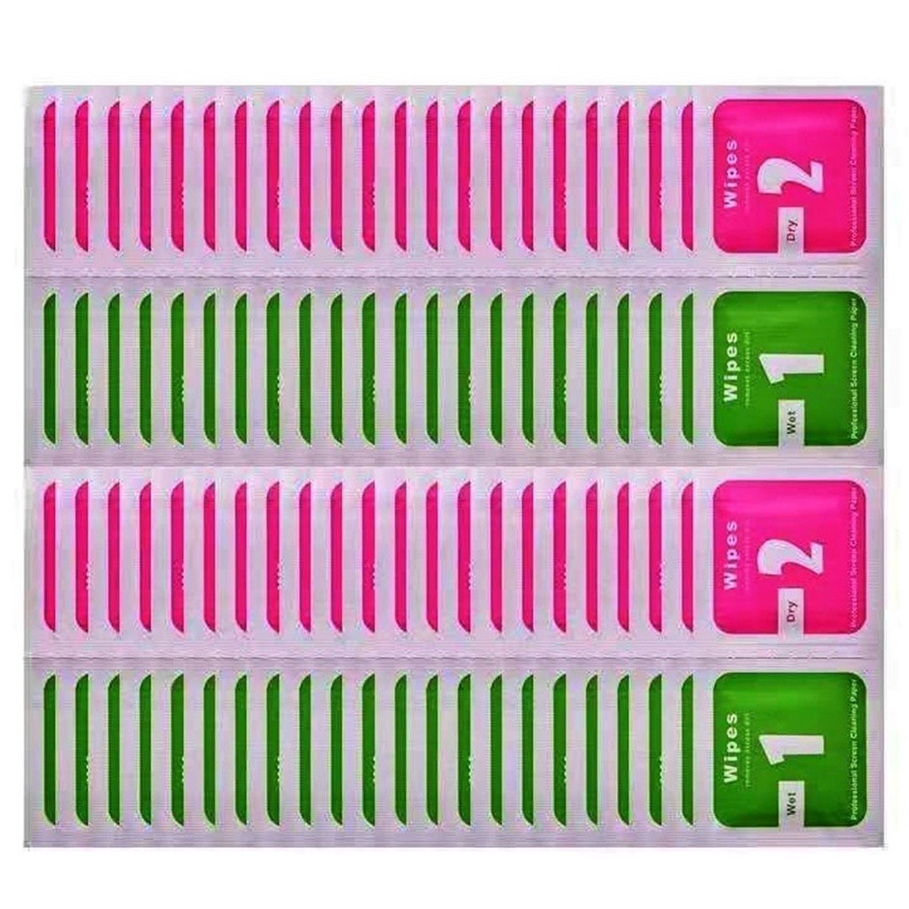 Kit Com 50 Limpadores de Tela Pano Seco E Com Álcool Limpa 1 E 2  MANUTENÇÃO CELULAR LIMPEZA DE TELA APLICAR PELÍCULA em Oferta na Shopee